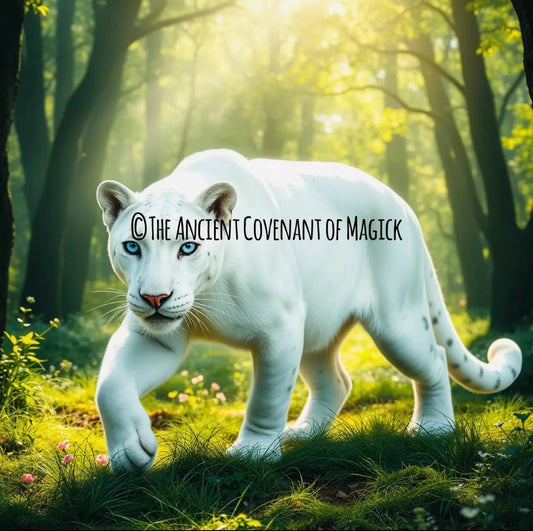 Lucifer's White Panther Familiar - Spirit Companion for healing, protection, justice and revenge - My Store