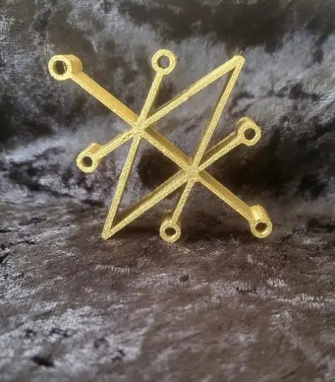 3D Printed Sigil of Azazel – 80mm x 80mm x 20mm - My Store