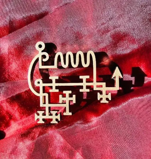 3D Printed Sigil of Mammon – 80mm x 80mm x 20mm - My Store