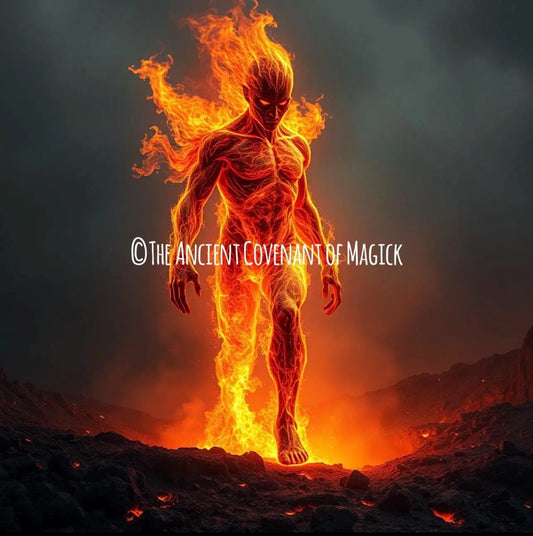 Fire Elemental Shapeshifter - Spirit Companion for protection, justice and revenge - My Store