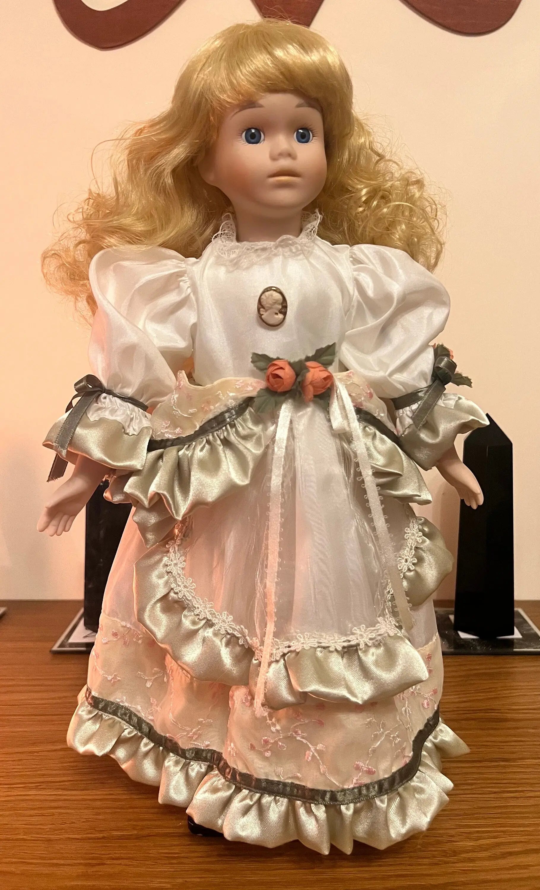 Haunted Vintage Porcelain Doll - Female - Attached is a wish granting and protective Djinn - Great condition, 41cm/16 inches tall - My Store