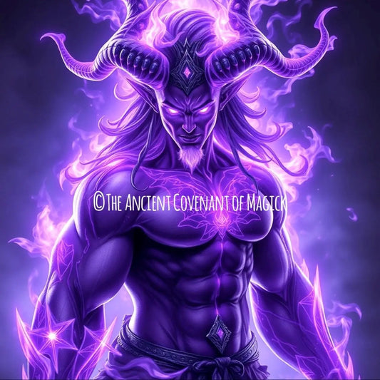 Cosmic Purple Flame Djinn (Male) – Powerful Spirit of the Void - Awakener of Sight, Guardian of Energy, Bringer of Power - My Store