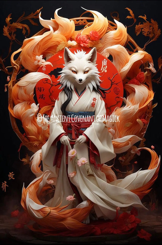Kitsune - The nine tailed fox - Spirit Companion - My Store