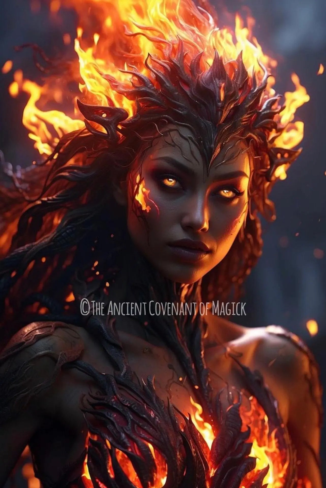 Fire Elemental Shapeshifter - Spirit Companion for protection, justice and revenge - My Store