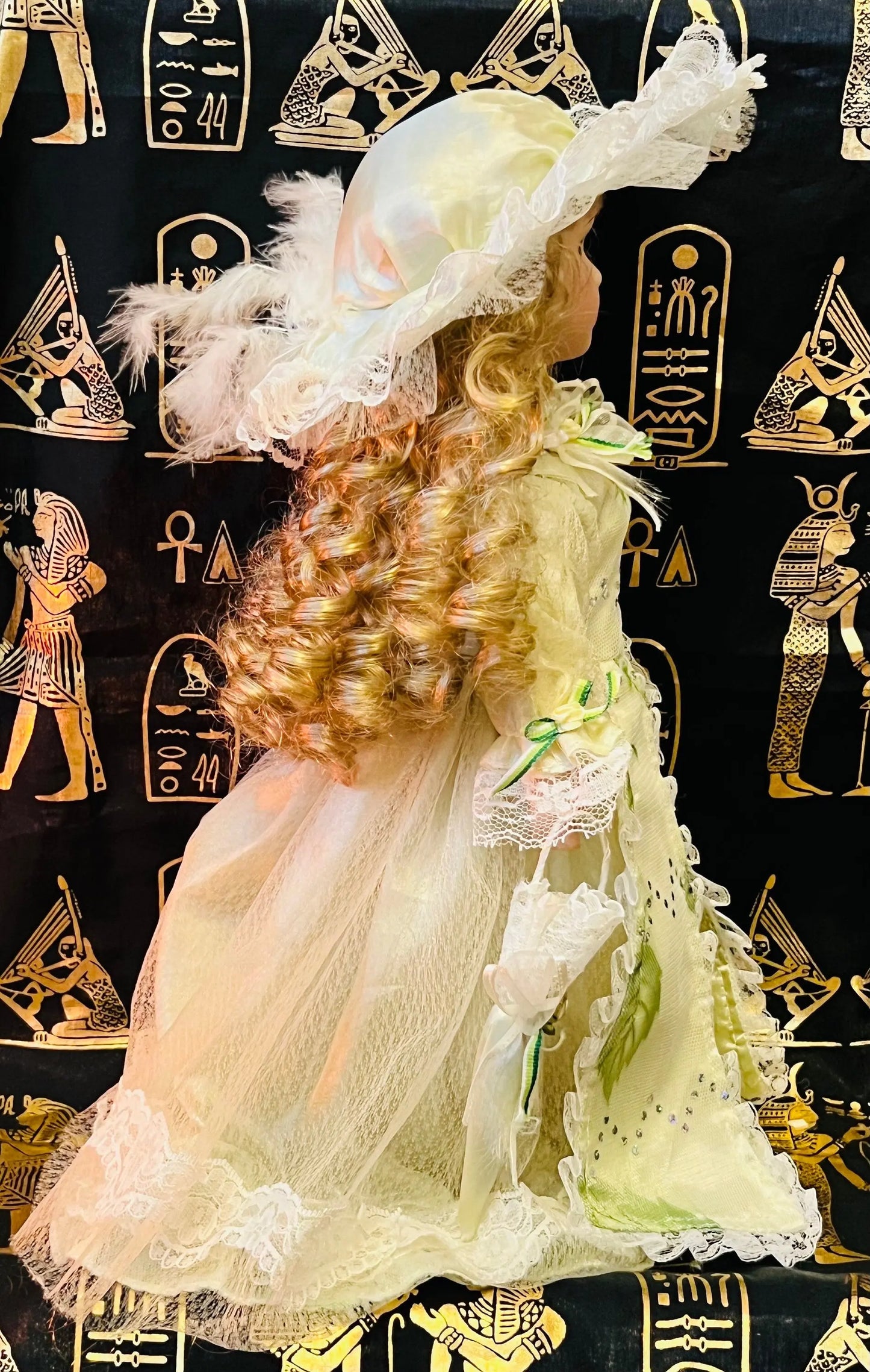 Haunted Vintage Porcelain Doll - Attached is a forest Witch  - Great condition, 16in/42cm - My Store
