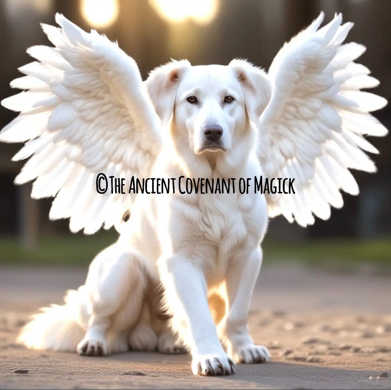 Celestial Canine Spirit Companion - A Divine Guardian of Pure Angelic Light - My Store