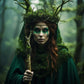 Haunted Vintage Porcelain Doll - Attached is a forest Witch  - Great condition, 16in/42cm - My Store